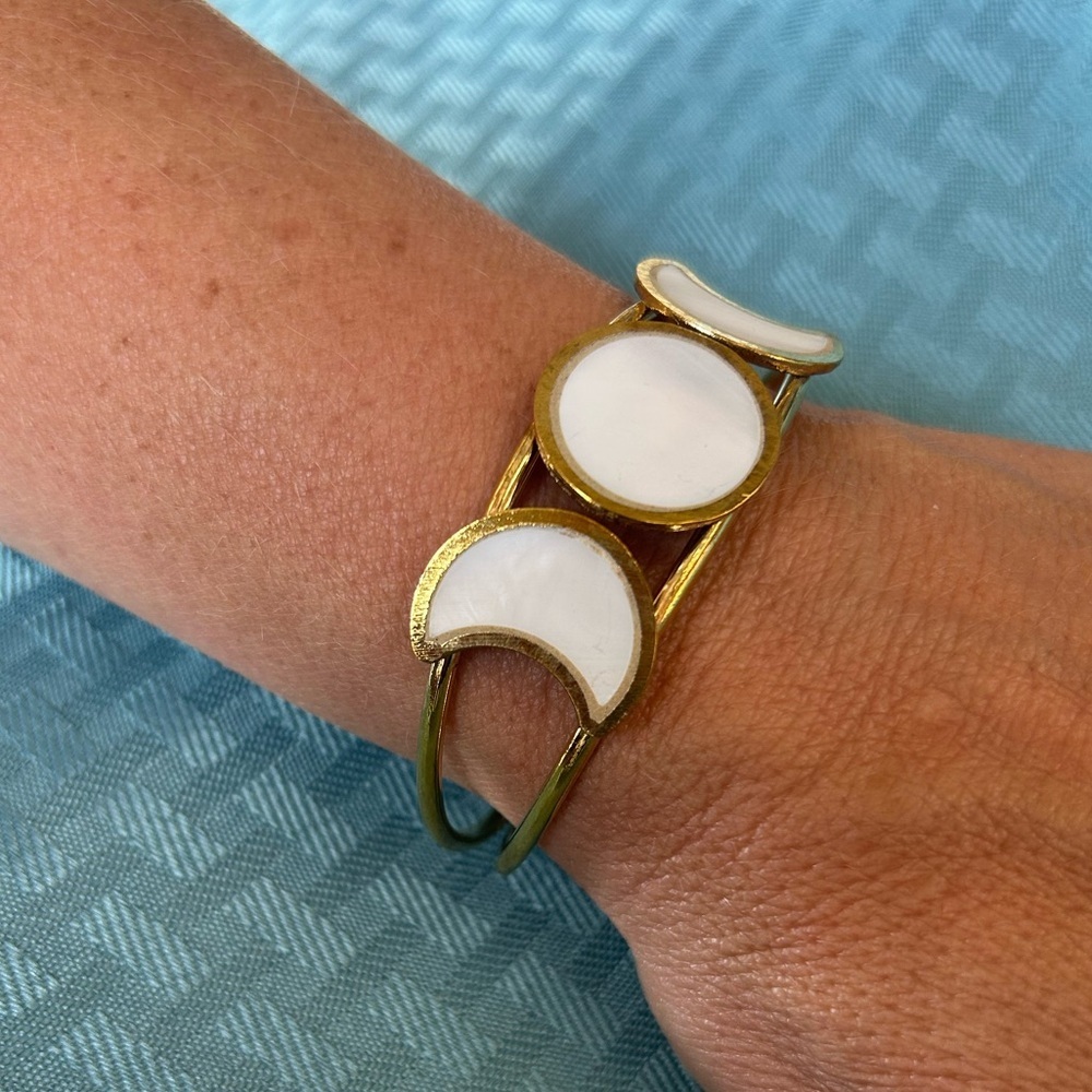 Gold Plated Mother of Pearl Bracelet